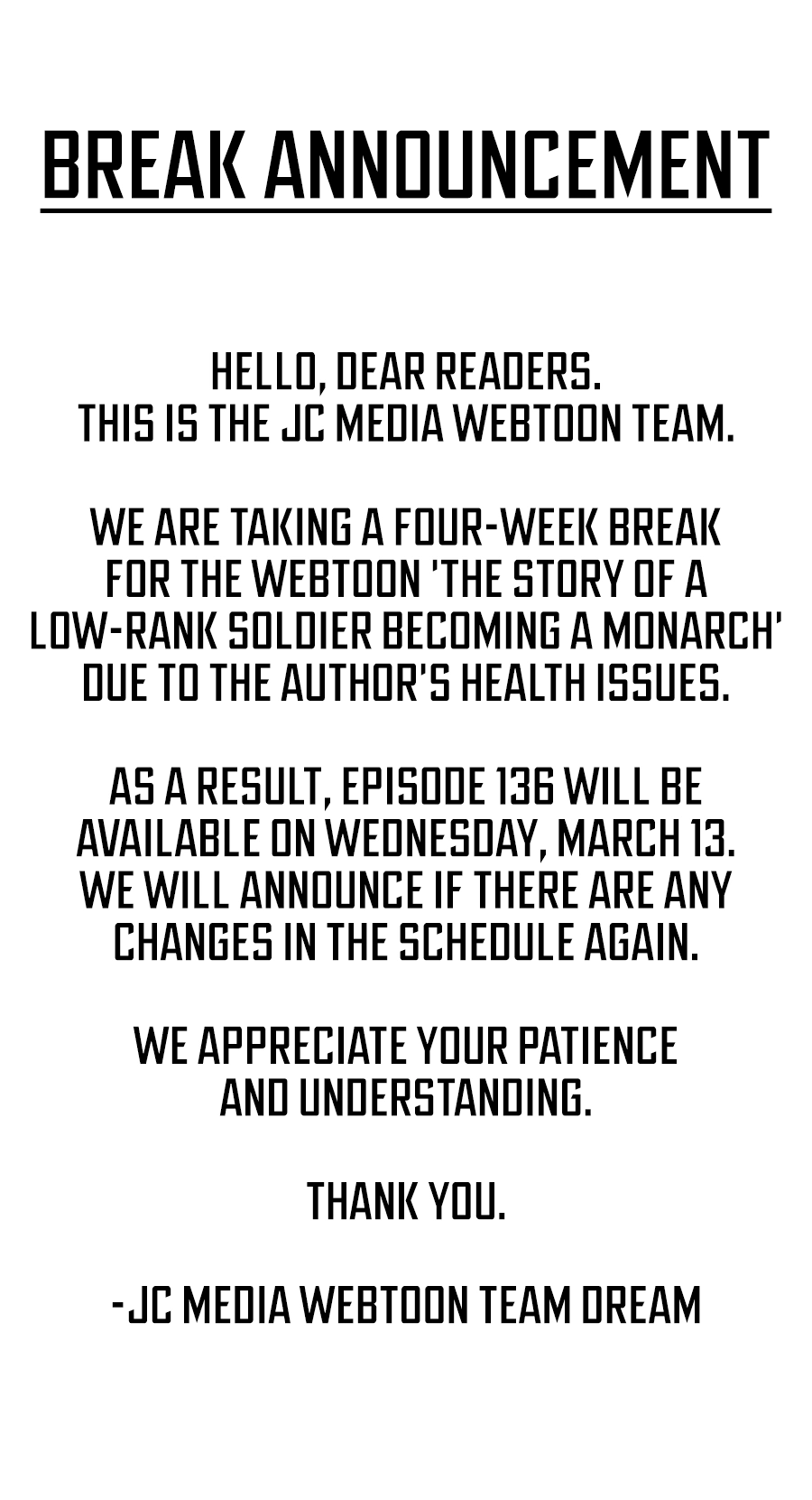Read the story of a low-rank soldier becoming a monarch Manga Online